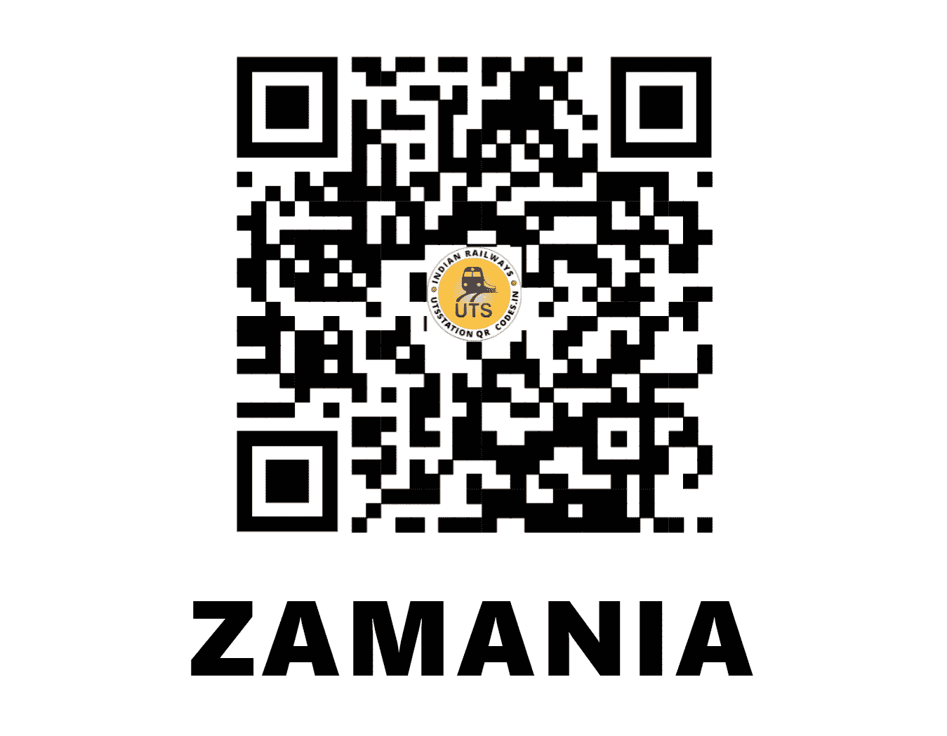 UTS QR Code for ZAMANIA - ZNA (EC - UTTAR PRADESH)